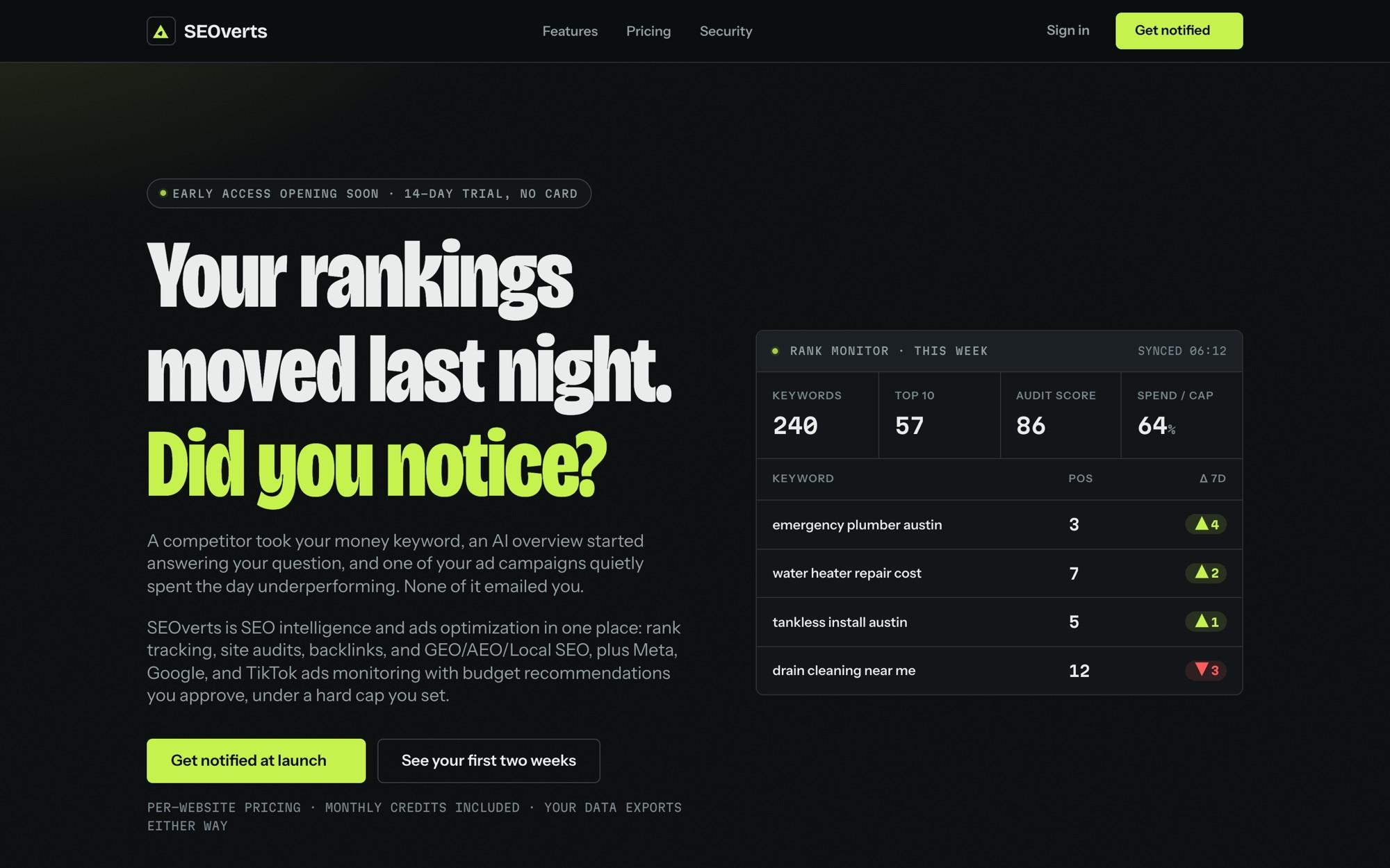 SEOverts product site
